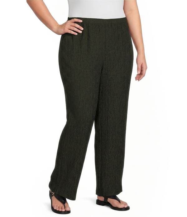 エイリーンフィッシャー レディース ボトムス カジュアルパンツ ワイドレッグ プラスサイズ アンクル Eileen Fisher Plusize Textu red Crinkle Woven Pli
