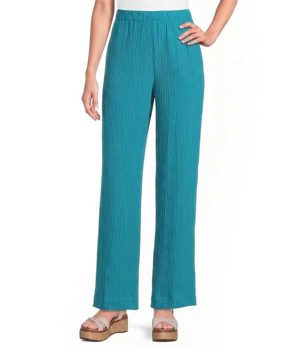 アリ マイルス レディース ボトムス カジュアルパンツ ワイドレッグ アンクル Ali Miles Woven Pull On Wide Leg Anklength Pants Peacock