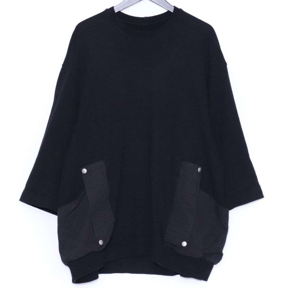 A.F ARTEFACT Nylon Combi Sweat Top サイズ3 ブラック ag-5094