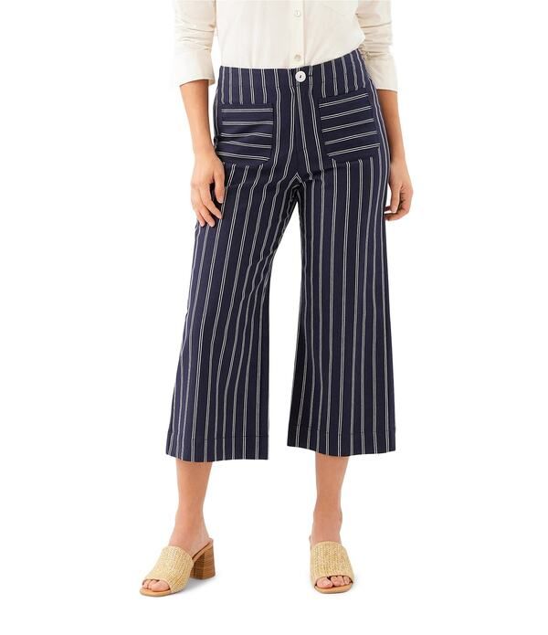 カレンケーン レディース ボトムス カジュアルパンツ ワイドレッグ Karen Kane Stripe High Rise Wide Leg Crop Length Coordinating Pant