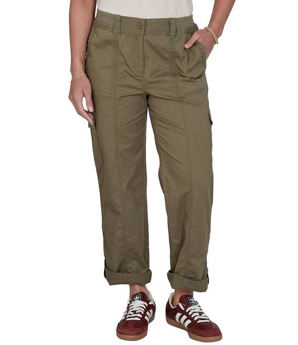 ルビーアールディー レディース ボトムス カジュアルパンツ プチ Ruby Rd Petite Size Cargo Rolled Cuff Pants Cactus