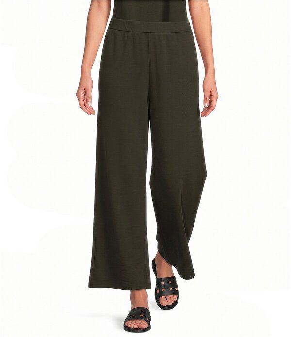 エイリーンフィッシャー レディース ボトムス カジュアルパンツ ワイドレッグ パイル コットン アンクル Eileen Fisher Organicotton Garment Dyed Terry W