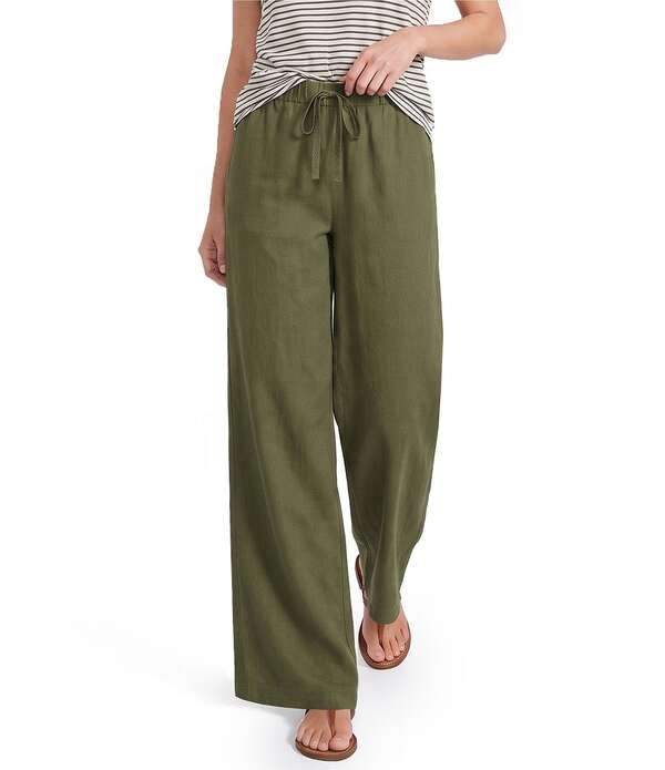 エイリーンフィッシャー レディース ボトムス カジュアルパンツ ストレート コットン リネン Eileen Fisher Slubby OrganicottonLinen Straight Leg P