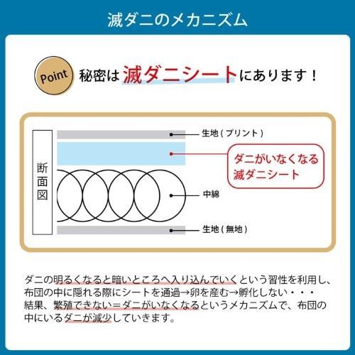 掛け布団 寝具 清潔 ダニ増殖抑制 日本製 無地 シンプル シングルロング 約150×210cm 1202890023502