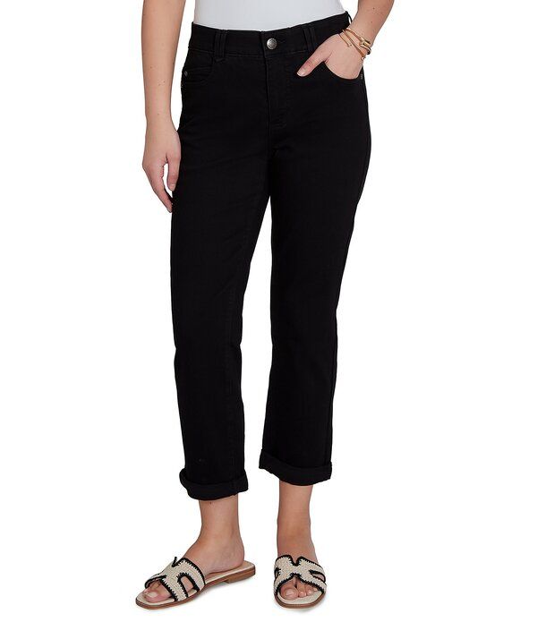 ルビーアールディー レディース ボトムス デニムパンツ Ruby Rd Denim Girlfriend Jean Jet Black ブラック
