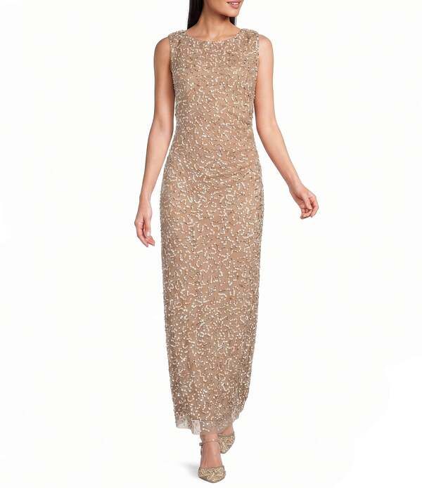 ピサッロナイツ レディース トップス ワンピース ミディ スパンコール ノースリーブ Pisarro Nightsleevelessequin Midi Gown Champagne シャンパン 52,680円