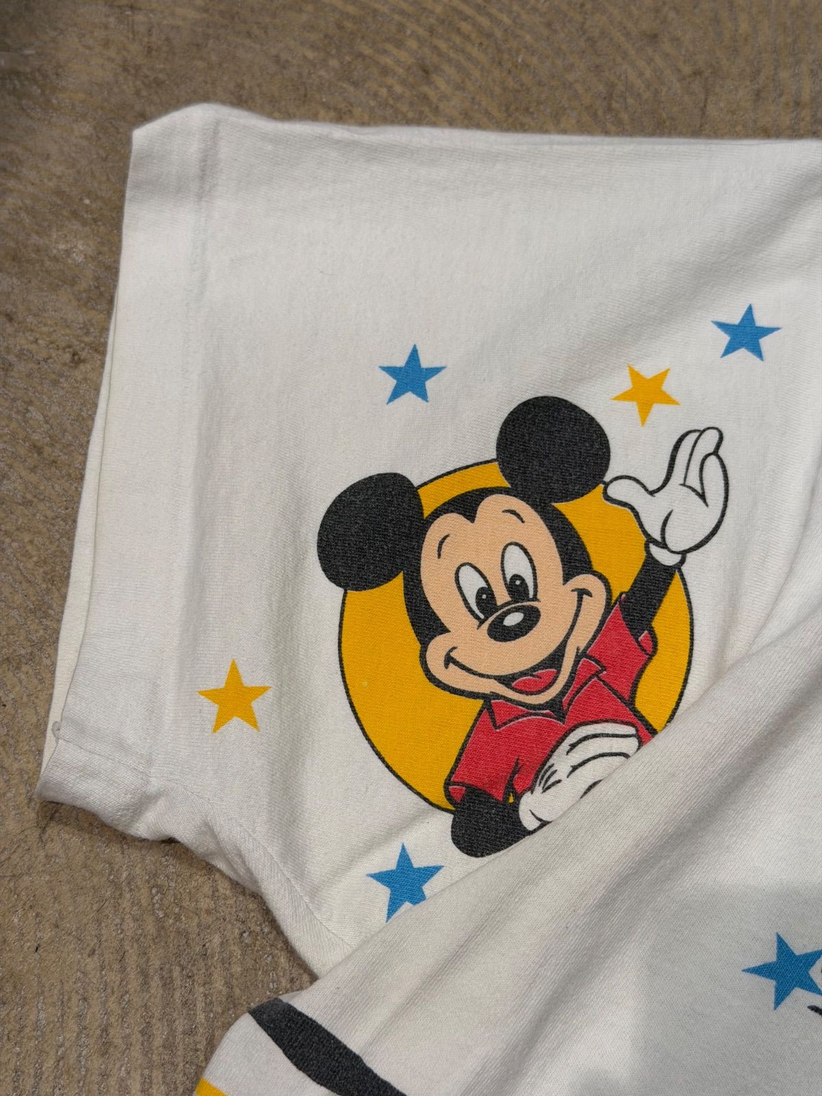 【 90s USA / Disney 】 ディズニー　公式　ミッキーマウス　90年代　90's　シングルステッチ　半袖　Tシャツ　両面プリント　MGM STUDIOS　アメリカ製　白　《 ONE SIZE FITS ALL 》