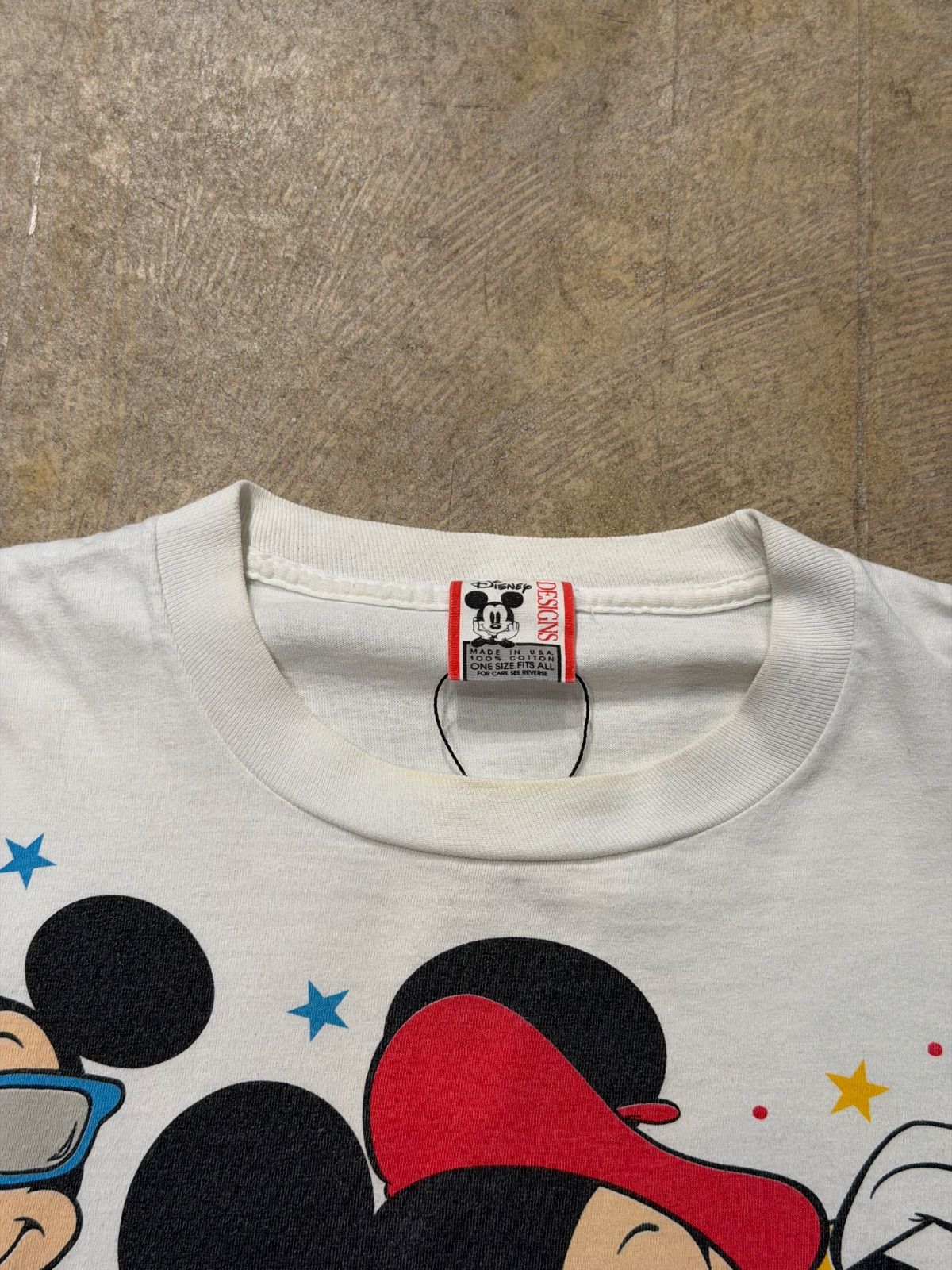 【 90s USA / Disney 】 ディズニー　公式　ミッキーマウス　90年代　90's　シングルステッチ　半袖　Tシャツ　両面プリント　MGM STUDIOS　アメリカ製　白　《 ONE SIZE FITS ALL 》