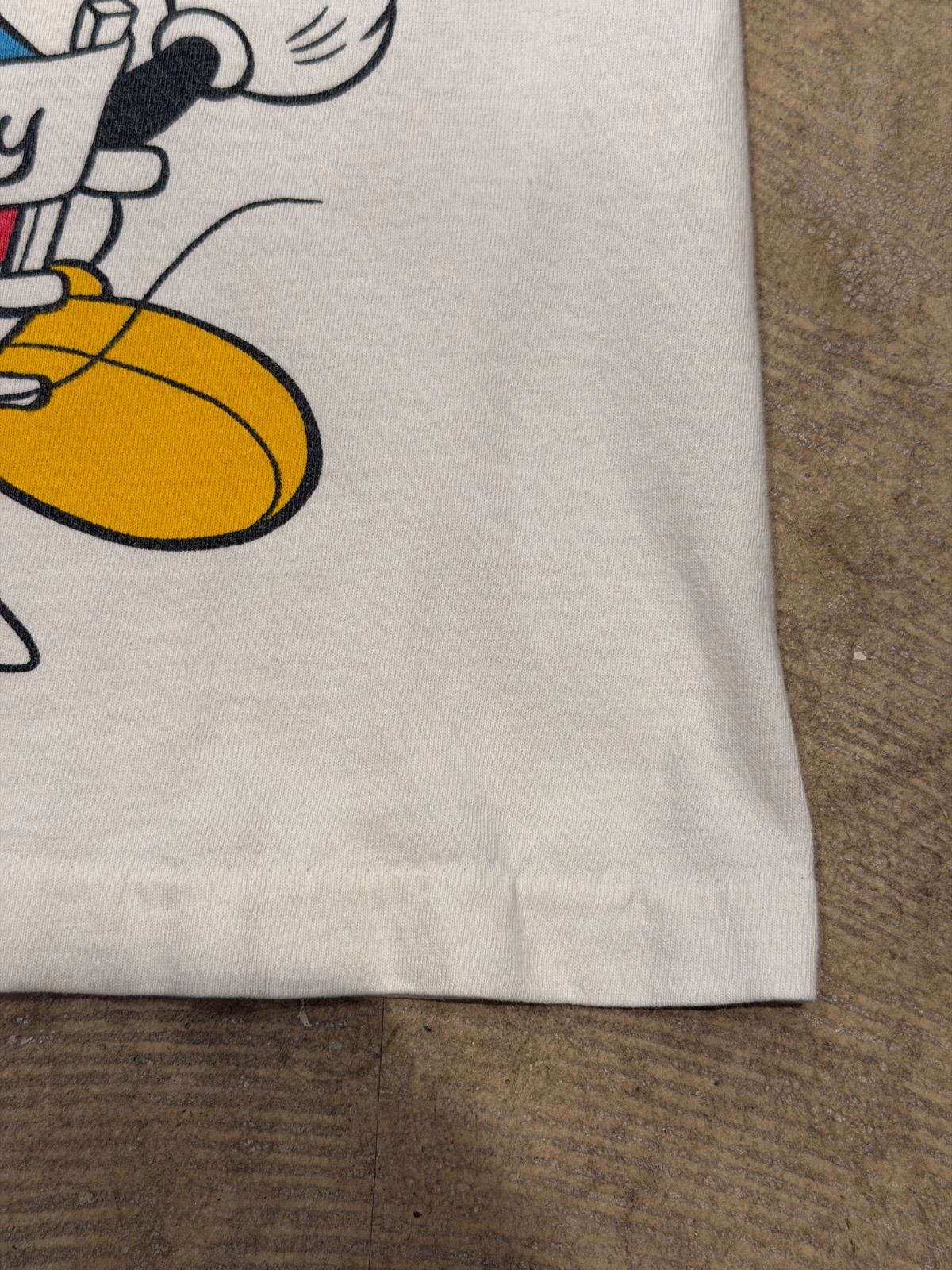 【 90s USA / Disney 】 ディズニー　公式　ミッキーマウス　90年代　90's　シングルステッチ　半袖　Tシャツ　両面プリント　MGM STUDIOS　アメリカ製　白　《 ONE SIZE FITS ALL 》