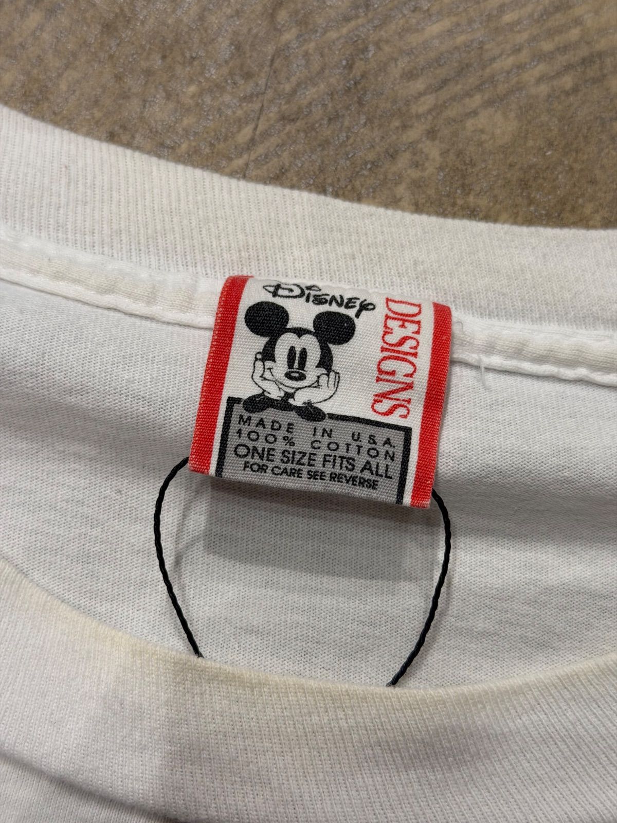 【 90s USA / Disney 】 ディズニー　公式　ミッキーマウス　90年代　90's　シングルステッチ　半袖　Tシャツ　両面プリント　MGM STUDIOS　アメリカ製　白　《 ONE SIZE FITS ALL 》