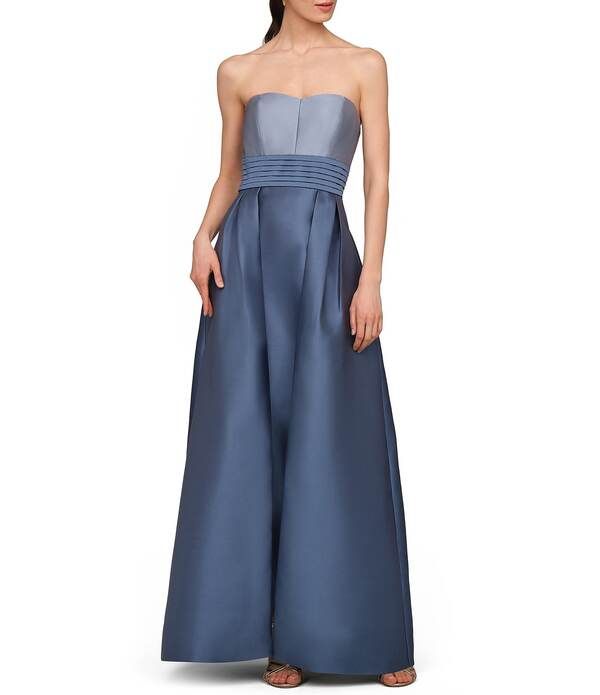 ケイ アンジャー レディース トップス ワンピーストラップレス Kay Unger Trina Strapless Walk Thru Gown Chambray Multi マルチカラー