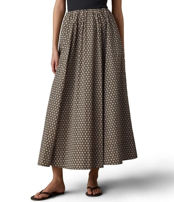 ファレティ レディース ボトムスカート A ライン マキシ Faherty Coastal Poplin Elastic Wiast ALine Maxi Skirt Bloom Trail