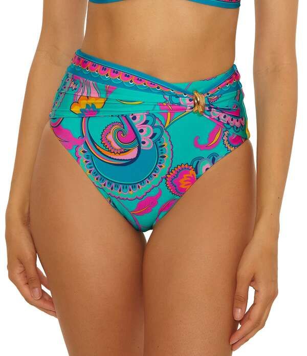 トリーナターク レディース ボトムス カジュアルパンツ ハイウエスト Trina Turk Mykonos Gold Bangle High Waist Swim Bottomulti マルチカラー