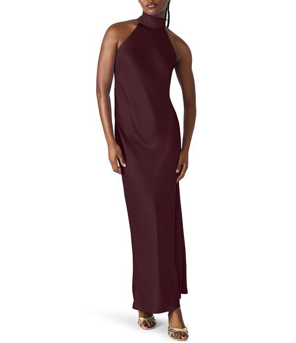 スティーブ マデン レディース トップス ワンピース ハイネック ノースリーブ マキシ Steve Madden Lara High Neck Sleeveless Maxi Dress Purple