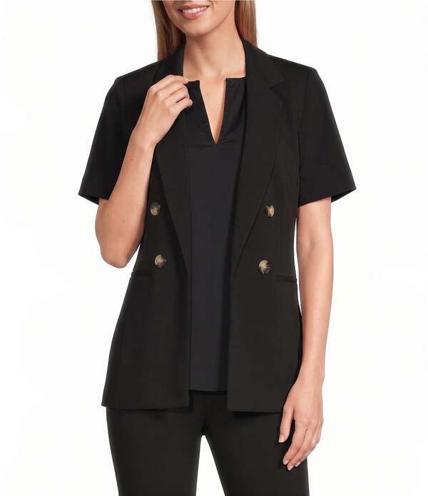アンクライン レディース アウター コート プチ ブレザー Anne Klein Petite Size Short Sleeve Faux Double Breasted Blazer Anne B