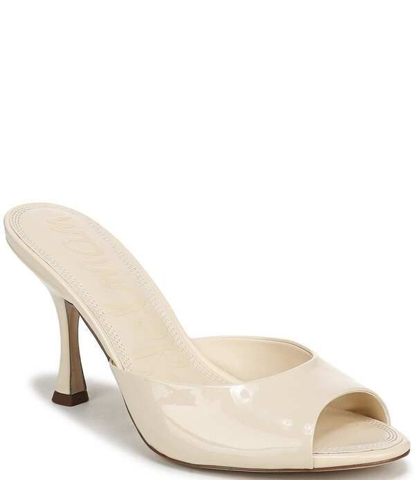 サムエデルマン レディース シューズ サンダル レザー Sam Edelman Jeanie Patent Leather Dresslide Sandals Modern Ivory アイボリー