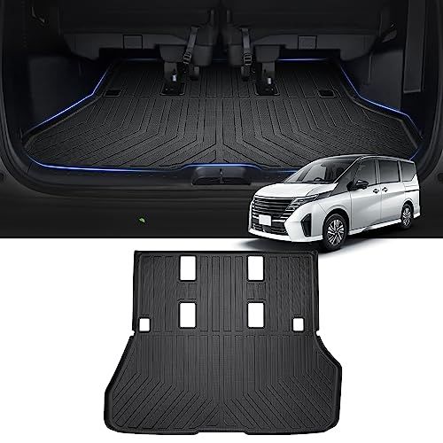 R★Mixsuper 日産 新型セレナ C28系 3D ラゲッジマット トランクマット ラゲッジトレイ 車種専用設計 SERENA C28 FC28 FNC28 NC28 2022年11月-現行 立体成型 カーゴマット TPE素材 防水 耐摩擦 耐汚れ 荷物収