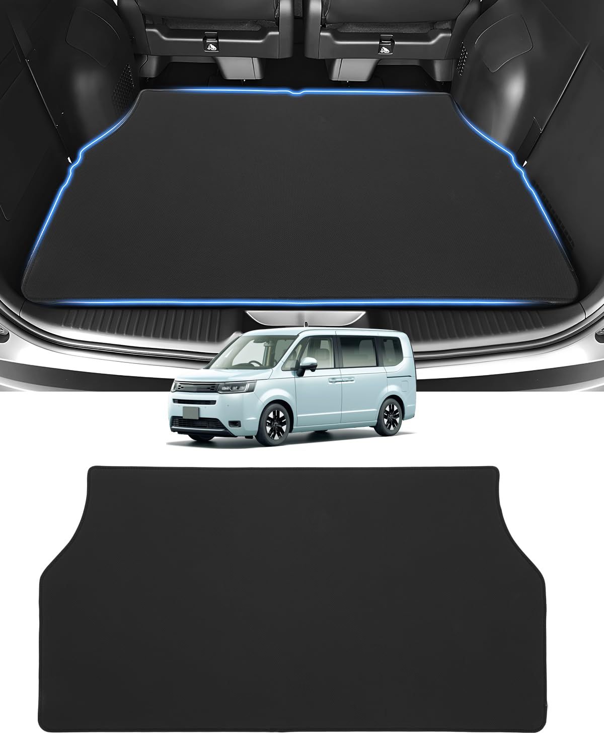 R★Mixsuper ホンダ 新型ステップワゴン rp8 rp7 rp6型 ラゲッジマット 2Dトランクマット stepwgn air spadaに適用 ラバーマット ラゲッジトレイ カーゴマット 2022年5月-現行 新型ステップワゴン パーツ 防水マット