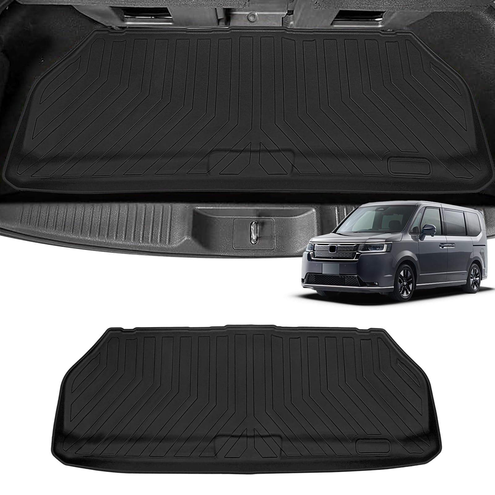 R★新型 ステップワゴン RP6/7/8 ラゲッジマット 車種専用設計 トランクマット 立体 STEPWGN AIR SPADA RP系 6代目 専用 TPE素材 ラゲッジアンダーマット 荷室下 滑り防止 耐汚れ 3Dカーゴマット 取付簡単 カー用品 立体構造