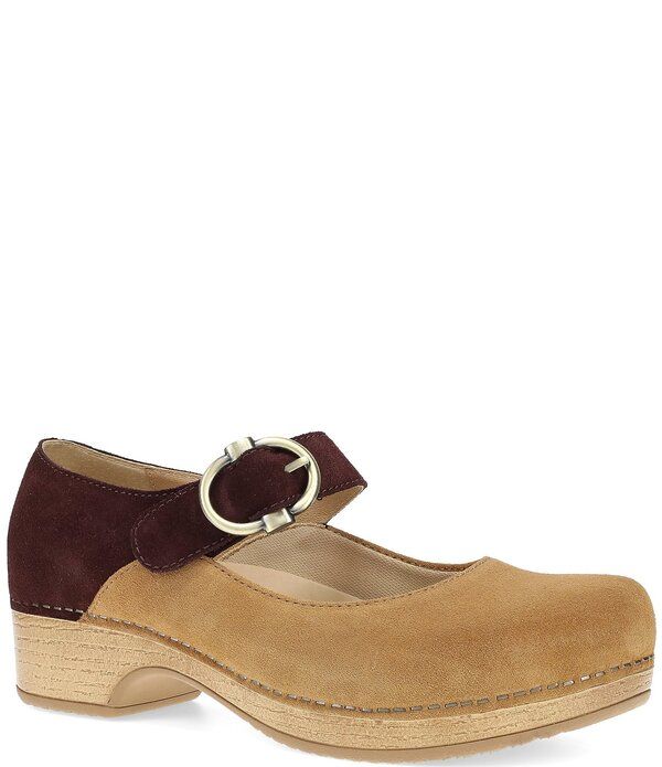 ダンスコ レディース シューズ サンダル スエード Dansko Bonny Suede Mary Jane Clogs TanMulberry タン