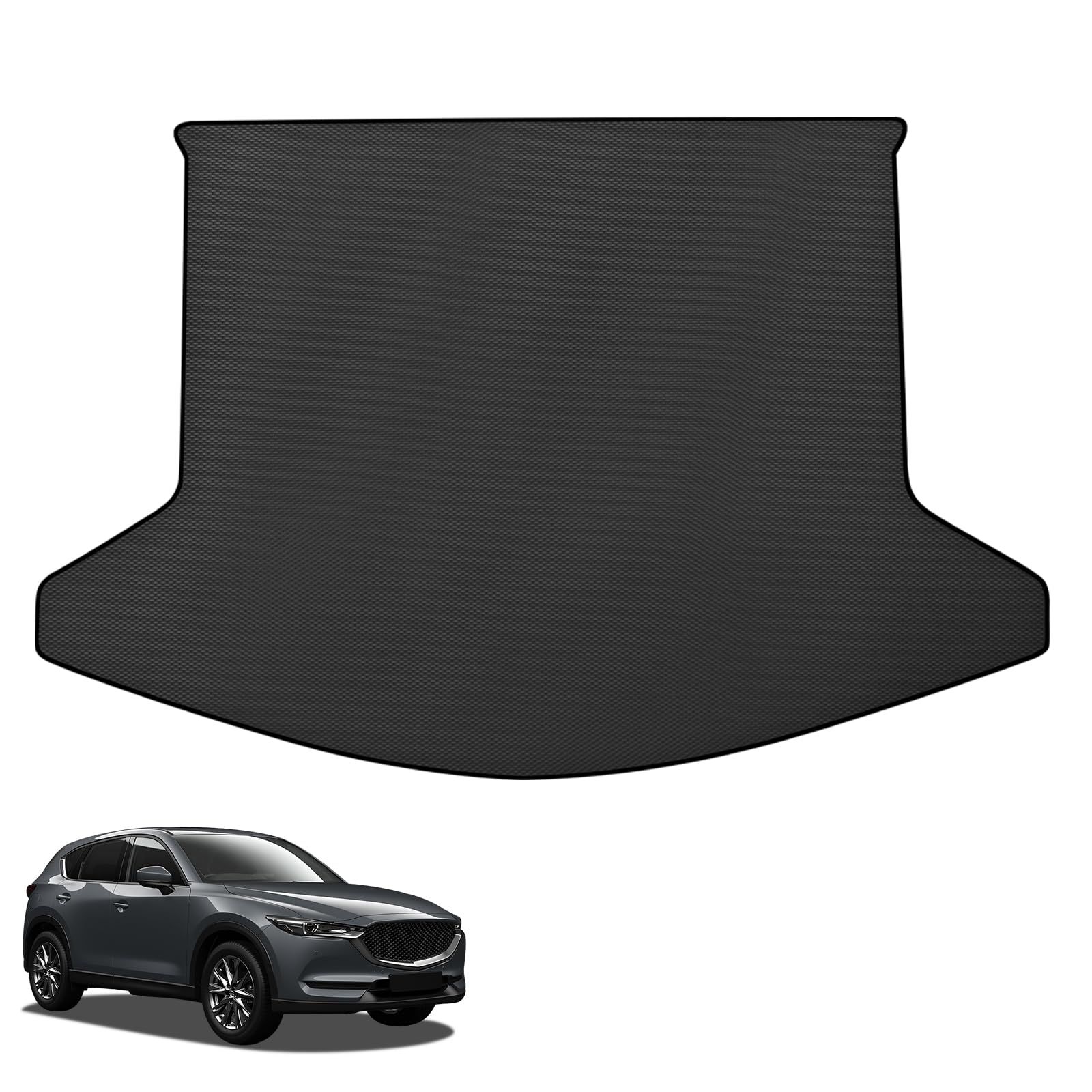 R★新型 マツダ CX-5 KF系 車種専用 ラゲッジマット MAZDA CX5 専用 2Dトランクマット PVC素材 カーゴマット 滑り止め 巻け収納 保護マット 防水 耐汚れ 耐摩擦 ラゲッジトレイ 取付簡単 カスタム 内装パーツ