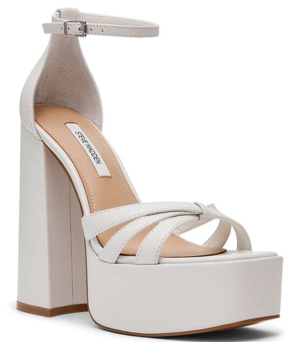 スティーブ マデン レディース シューズ サンダル プラットフォーム レザー ヒール Steve Madden Retro Leather Block Heel Platform Dressandal