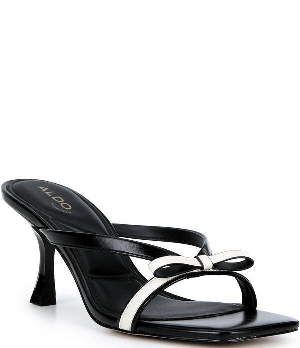 アルド レディース シューズ ヒール サンダル ミニ ALDO Womens Elanore Mini Bow Dressandals Jet BlackBirch ブラック