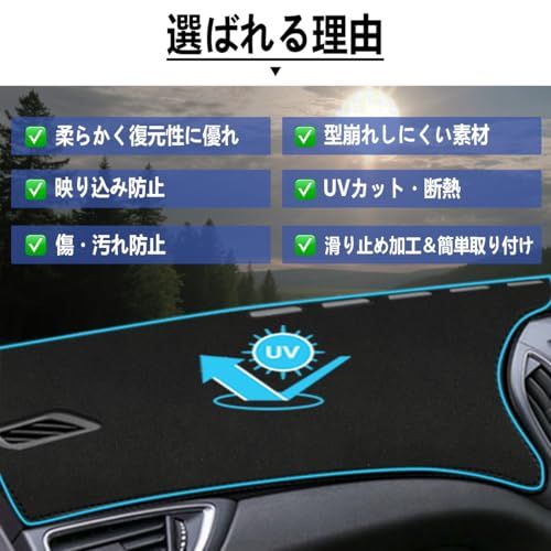 R★マツダ 新型 CX-60 KF系 KH5P/KH3P/KH3R3P/KH5S3P（2022年9月?現行 HUD装着車向け） 専用設計スエード調 ダッシュボードカバー ダッシュボードマット 日焼け防止 保護マット 映り込み防止 耐久 耐熱 内装パーツ ダッシ