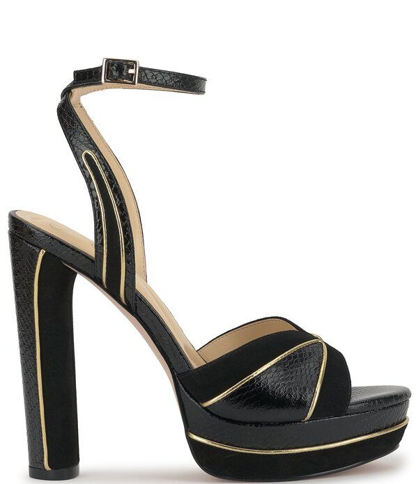 ジェシカシンプソン レディース シューズ サンダル プラットフォーム Jessica Simpson Ivraembossed Platform Dressandals BlackGold ブラック