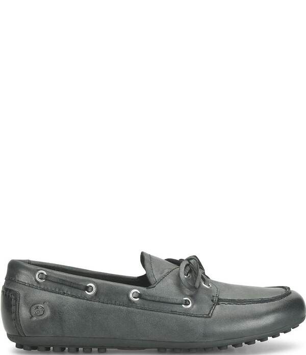 ボーン レディース シューズ パンプス レザー Born Faye Leather Deck Shoe Bow Detail Driving Mocs Black ブラック