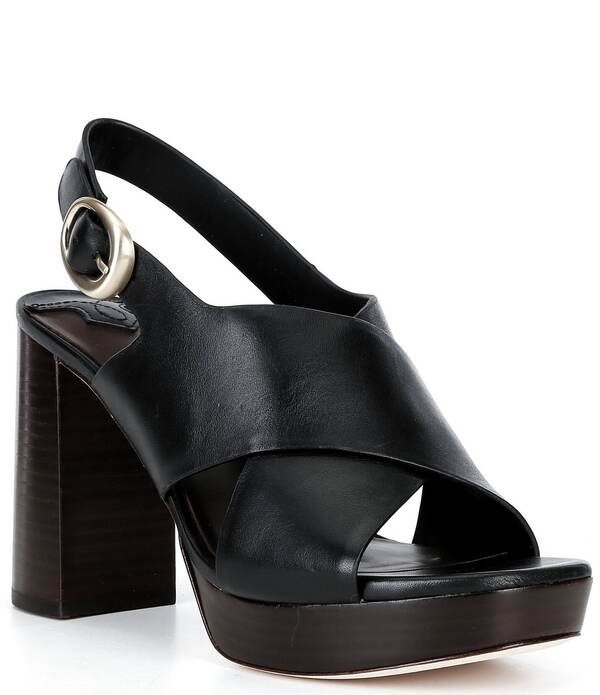 アントニオ メラーニ レディース シューズ サンダル プラットフォーム レザー Antonio Melani Skyler Leather X Band Platform Sandals Black