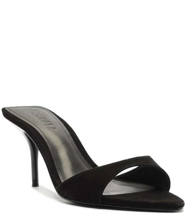 シュッツ レディース シューズ サンダル スエード Schutz Elodie Suede Pointed Toe Dressandals Black ブラック