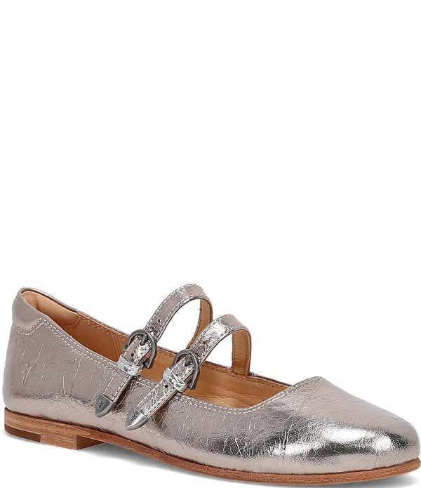 フライ レディース シューズ パンプス トール レザー Frye Carson Metallic Leather Mary Jane Flats Rose Gold ゴールド