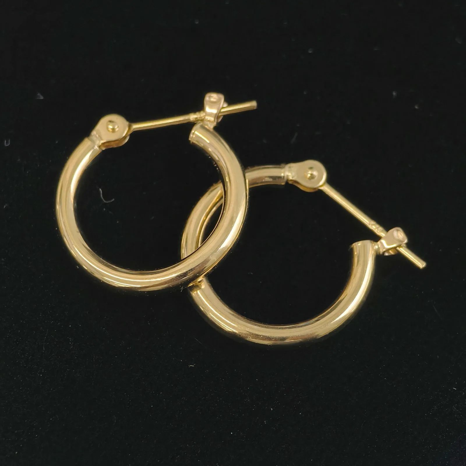 2✕15mm フープピアス ゴールド K18