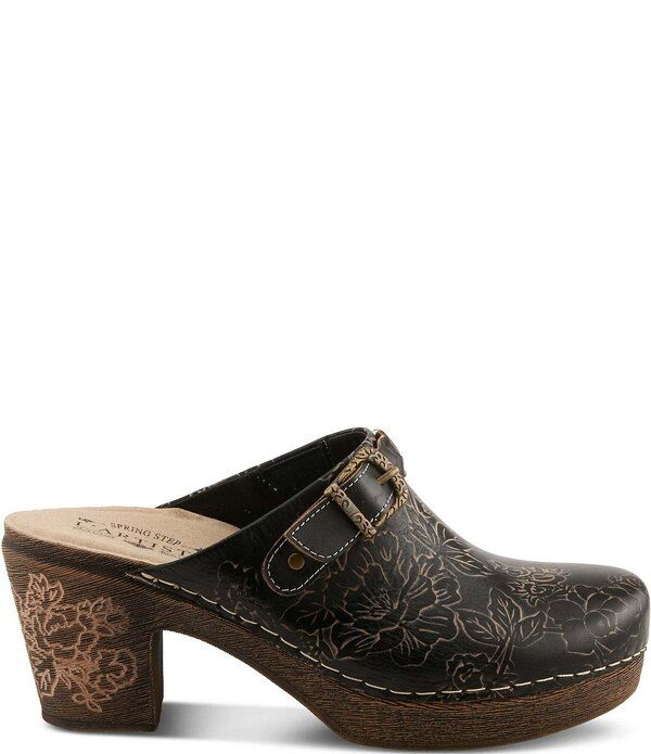 ラリティステ レディース シューズ サンダル フラワー柄 レザー フラワー LARTISTE Calliroe Hand Painted Floraleather Buckle Strap Hardw