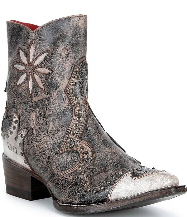 ベッドステュ レディース シューズ ブーツ・レインブーツ レザー Bed Stu Frio Studded Leather Western Booties Black Nectar ブラック