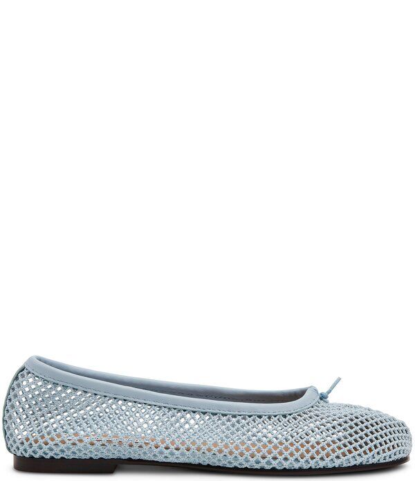 スティーブ マデン レディース シューズ パンプス メッシュ Steve Madden Calico Mesh Splitoe Ballet Flats Light Blue ブルー