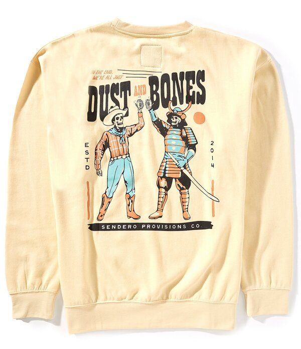 センデロプロビジョンズ メンズ アウター パーカー・スウェット シャツ フリース グラフィック Sendero Provisions Co Dust And Bones Graphic Long Sl