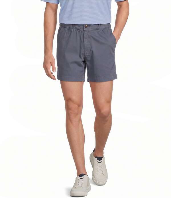 ラウンドトゥリーアンドヨーク メンズ ボトムス ハーフパンツ・ショーツ ショートパンツ Roundtree Yorke 6 Inseam Flat Front Garment Dyed Elastic