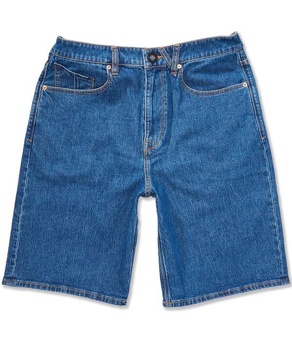 ボルコム メンズ ボトムス ハーフパンツ・ショーツ ショートパンツ デニム Volcom Billow 22 Outseam Denim Shorts Bold Blue ブルー