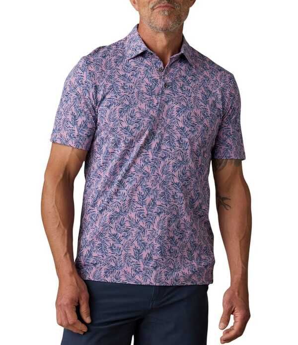 ファレティ メンズ トップス シャツ プリント Faherty Movement Pique Foliage Print Short Sleeve Polo Shirt Orchid Ocean Fo