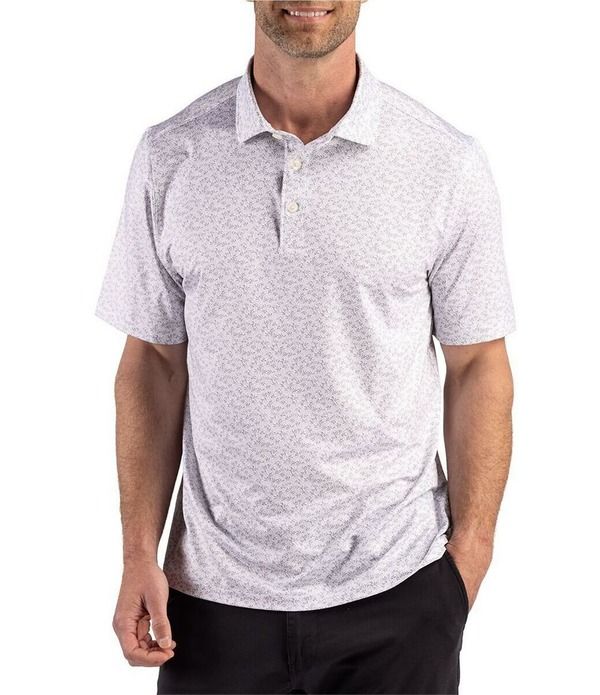 カッターアンドバック メンズ トップス シャツ プリント Cutter Buck Pike Fern Print Polo Polished