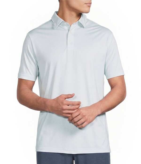 ダニエル クレミュ メンズ トップス シャツ Cremieux Blue Label Performance Square Geometric Short Sleeve Polo Shirt Gree