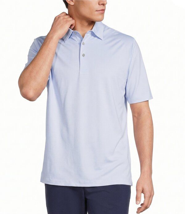ラウンドトゥリーアンドヨーク メンズ トップス シャツ トール Roundtree Yorke Big Tall Performance Solid Short Sleeve Polo Soft Bl