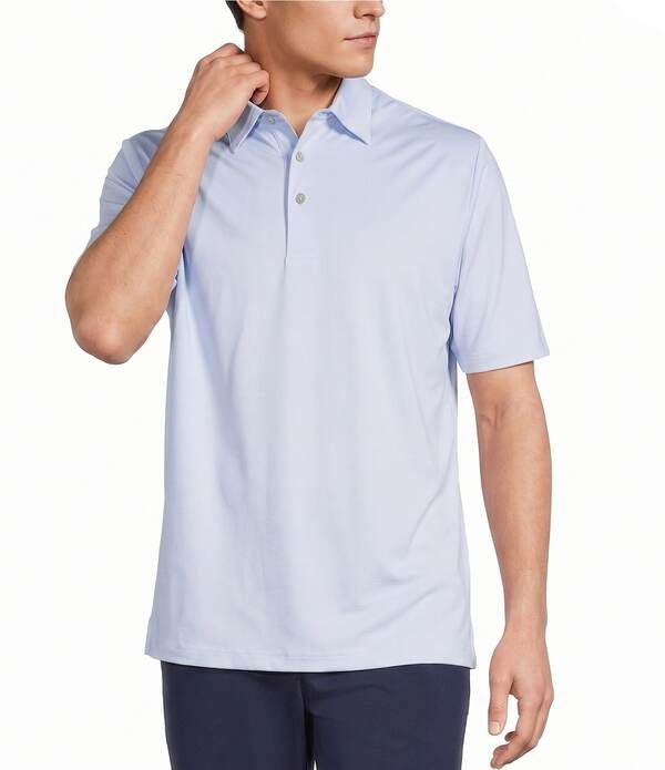 ラウンドトゥリーアンドヨーク メンズ トップス シャツ Roundtree Yorke Performance Short Sleeve Solid Polo Soft Blue ブルー