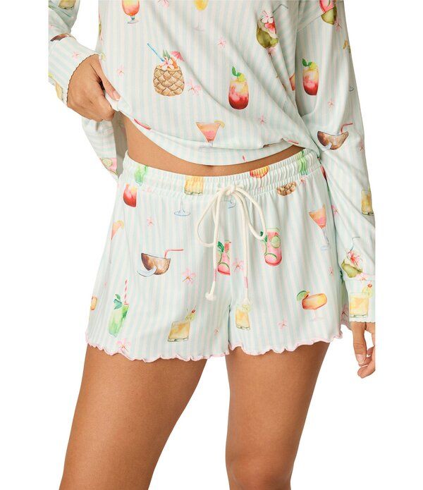 ピージェイサルベージ レディース ボトムス ハーフパンツ・ショーツ プリント ショートパンツ ジャージー PJ Salvage Butter Jersey Cocktail Print Coordin