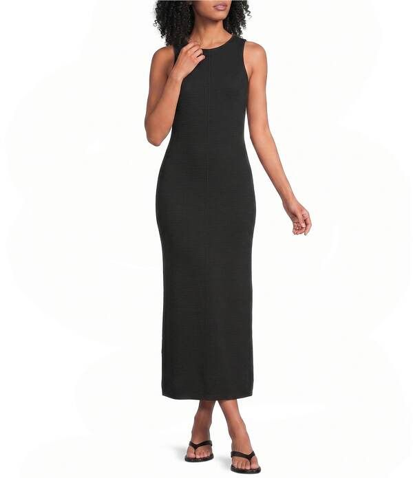 スパンク レディース トップス ワンピース クルーネック リブ ノースリーブ ニット マキシ SPANX AirEssentials Ribbed Crew Neck Sleeveless Knit