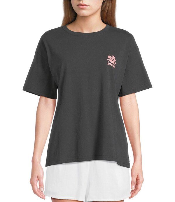 リップカール レディース トップス シャツ Rip Curl Surf Puff Party Pack Short Sleeve TShirt Washed Black ブラック