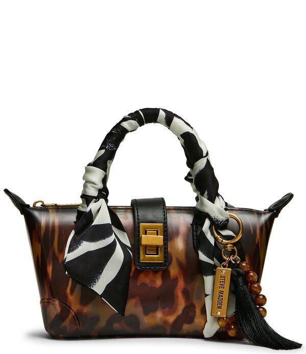 スティーブ マデン レディース バッグ ミニ Steve Madden Tatina Jelly Scarf Top Handle Mini Bag Tortoise