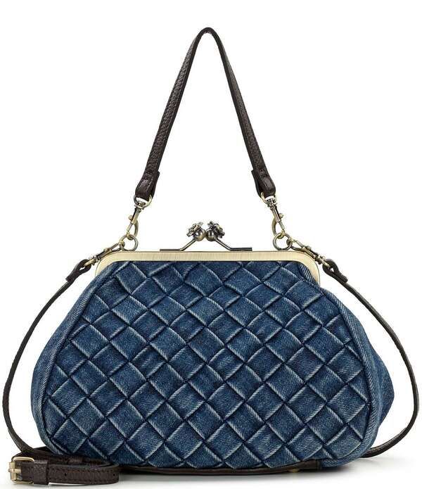 パトリシアナシュ レディース バッグ デニム Patricia Nash Tabby Denim Kisslock Frame Satchel Bag Denim デニム